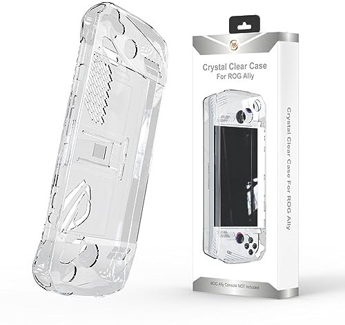 Zhixteu Boîtier Transparent pour ROG Ally, Boîtier de Jeu Housse de Protection Résistante Aux Chocs et Aux Rayures avec Support pour ASUS Ally Console de Jeux Portable