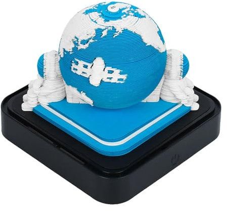 Time Piece Kalender 2024 | -Kalender Notizblock mit LED-Leuchten Schreibtischkalender | 2024 Kalender Carving Art Notepad Memo Pad | Desktop Dekoration Papier Schnitzkunst