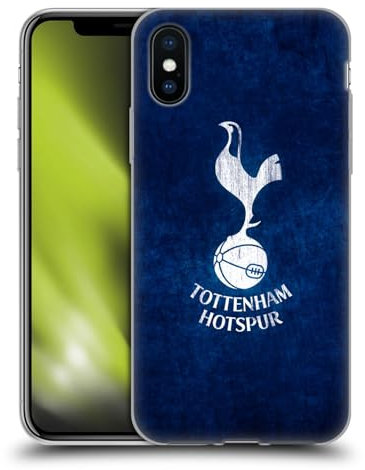 Head Case Designs Officially Licensed Tottenham Hotspur F.C. Distressed Badge Soft Gel Case Compatible With Apple iPhone X/iPhone XS