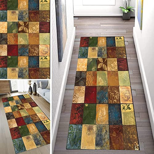 Passatappeto passatoia 90 x 130 cm Antiscivolo e Antistatico passatoia da Cucina, Moderno, Economico per Interno, Esterno, Camera da Letto, Cucina, Ingresso D