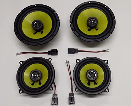GENERALCAR Pack Enceintes + Câbles pour Peugeot 206 CC (Coupé Cabriolet) Avant et Arrière
