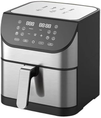 Alimentos esenciales y ayudantes familiares Freidora de aire inteligente Freidora eléctrica sin aceite Hogar LCD táctil 7L Freidora de gran capacidad Asistente inteligente Disfrute de la vida (Color: