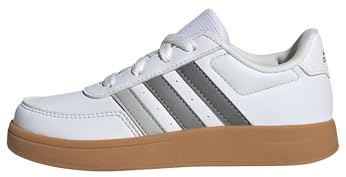 adidas Unisex Kids Breaknet Lifestyle Court Lace Shoes, FTWR White/Grey four/GUM10, 5.5 UK