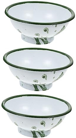 Alipis 3 Uds Cuenco De Esmalte Vintage Cuencos De Arroz Cuencos De Mezcla De Esmalte Ensaladera De Esmalte Vajilla De Esmalte Para El Hogar Cuenco De Esmalte Para El Hogar Cuencos Para