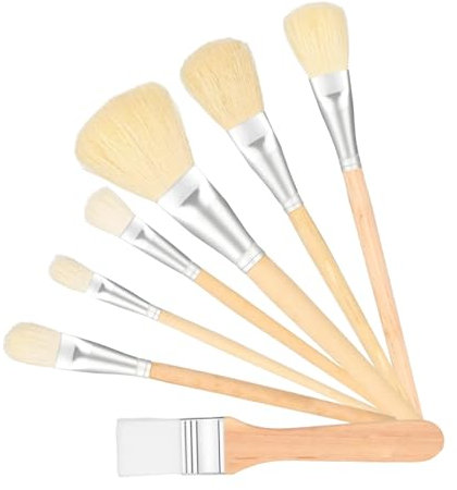 Pinceaux pour Peinture Acrylique, Pinceau pour vadrouille Aquarelle,Ensemble de 7 pinceaux de Peinture Acrylique | Grands pinceaux en éventail pour Le Visage et Le Corps, Wartercolor
