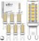 Dimmable G9 LED Bulbs Daylight White 3W, 4000K, Equivalent 30W G9 Halogen Light Bulbs, Non-Flickering, Pack of 6