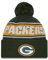 New Era Green Bay Packers NFL 2024 Sideline Sport Knit Grün Bommelmütze - One-Size