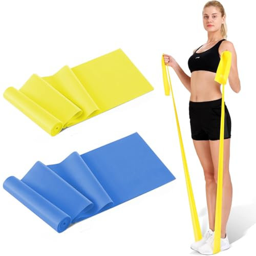 2er-Set Fitnessbänder Resistance Bands Gymnastikband, Fitnessband Widerstandsbänder in 3 Stärke, Fitnessbänder Gummiband Sport für,Muskelaufbau, Yoga, Pilates für Männer und Frauen