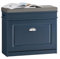 SoBuy Schuhbank mit Sitzkissen und Stauraum Schuhschrank mit Klappe, Schuhregal schmal platzsparende Sitzbank mit Stauraum für Flur, Wohnzimmer, Schlafzimmer, bis 150 kg, Blau, 60x52x24cm, FSR82-K-B