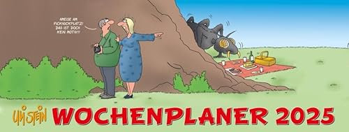 Uli Stein - Wochenplaner 2025 - Lappan-Verlag - Tischkalender mit Cartoons von Uli Stein zum Aufstellen - 32 cm x 11,7 cm