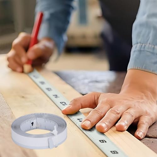 Self Adhesive Measuring Tape, Carbon Steel 12FT Reverse Direction Workbench Ruler Measuring Tape, Workbench Ruler Measuring Tape for Furniture Processing, Home Decoration