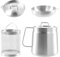 Oil Strainer Pot 2L - Stainless Steel Oil Filter Pot with Lid And Fine Mesh Strainer Oil Container Can, 2 In 1 Oil Strainer Frying Pot Grease Container, Deep Fryer Pot For Kitchen Cooking