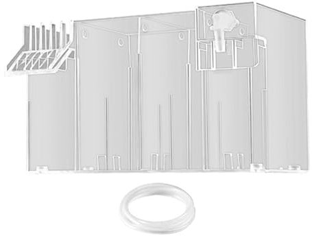 F Fityle Acquario Filtro per Acquario Scatola di filtrazione Circolazione Pulizia dell'Acqua Silenzioso Trasparente Acquario per Tartarughe Purificatore, Trasparente 26x13.5x15cm
