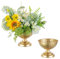 Sziqiqi Gold Urn Vase Centrepiece: 14cm Small Vintage Vases Set for Table Decorations - Wedding Vase Elegant for Floral Arrangement - Metal Honeycomb Flower Pot for Party Reception Dinner Table