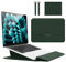 Hinnwer 13 14 Inch Laptop Sleeve Case for MacBook Air 13 M3/M2/M1 A3113 A2681 A2337, MacBook Pro 14 M4/M4 Pro/M4 Max A3112 A3401 A3185 A2992 A2918 A2779 Adjustable Stand Sleeve Pouch Green