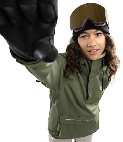 SIROKO - Veste de Snowboard avec Poche Kangourou pour Femme W3-W Robson - M - Vert