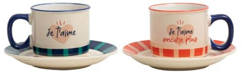 Mr. Wonderful - Set de 2 tasses espresso pour afficher un amour véritable - Capacité des tasses : 90 ml