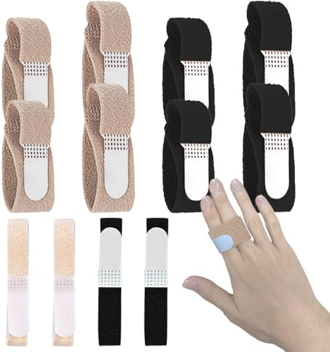 12 Stück Fingerschiene, CNYMANY Fingerbänder Wiederverwendbares Buddy-Fingerband für Doppelfinger, Waschbare Fingerschiene für gebrochene Finger Schnellender Finger zur Unterstützung verletzter Finger