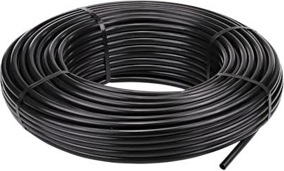 Micro tubo per irrigazione, 10 m, tubo a goccia, diametro interno 4 mm/diametro esterno 6 mm, tubo per irrigazione nero, tubo in PVC, per sistema di irrigazione da giardino