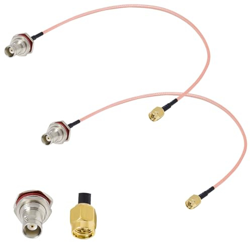 ACONRFTOL SMA auf BNC Kabel RG316 30cm 2 Stück SMA Stecker auf BNC Buchse Kabel RG-316 Koaxialkabel 50 Ohm für Walkie-Talkie, CB-Funk, Amateurfunk, WLAN, Scanner SDR Amateur