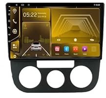 Radio Android 15 para Volkswagen Jetta 5 2005-2010 | Android Auto/Carplay Inalámbrico | GPS WiFi BT | Pantalla Táctil 9 | FM USB Control Volante Pantalla Dividida(1+32G)