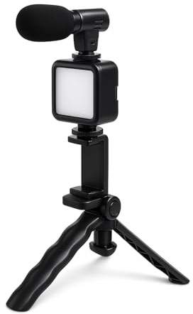 Tripod selfie stick with Bluetooth remote control function with Light and Microphone for Social Media content creation