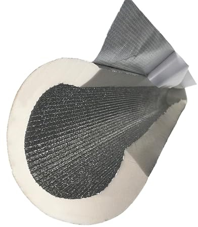 Heizungsrohr Rohrisolierung, Schaumstoff Klimaanlage Rohr Schutzschlauch, Dämmung Rohrschale, Kupferrohr Isolierung Schlauch, Selbstklebend, Ø 34/43/52/mm, T 15/20mm(27mm ID x 15mm T)