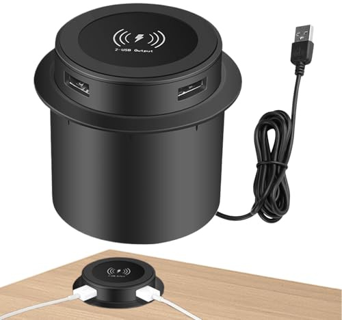 Multifunktional verstecktes USB -Ladegerät - Nachttischkräfte Hub, Sofa Armlehnen Dock, Desktop -Büromöbeleinsatz | Eingebettete drahtlose Ladestation für intelligente Geräte zu Hause