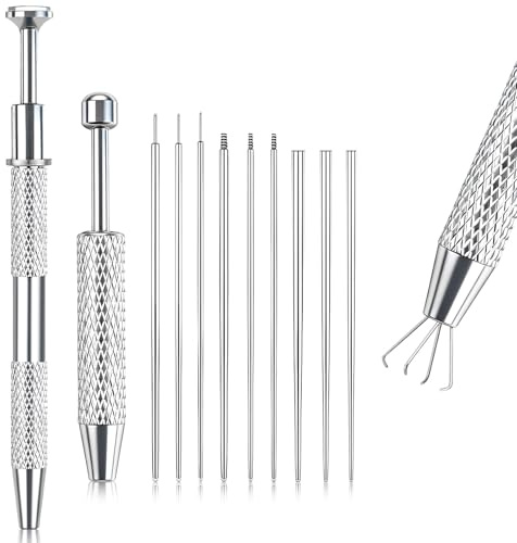 Leikedun Piercing Zange Set, 11 Stück Piercing Einführhilfe für Kugeln Taper, Werkzeug Zum Öffnen und Wechseln 14G 16G 18G 20G Zubehör für Ohr Nase Lippe