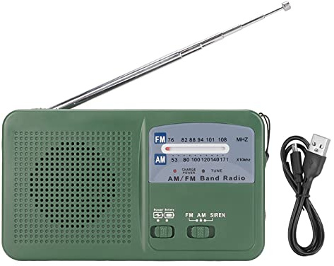 Solar Handkurbel Radio,500 mAh Notfall-Kurbelradio mit LED Taschenlampe,Tragbares AM/FM-Radio, Handy-Ladegerät, Dynamo Wandern, Camping, Ourdoor