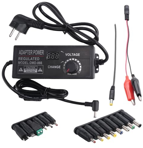 Janasiba 3-36V 4A 144W Fuente de alimentación universal 3V 5V 6V 9V 12V 15V 18V 20V 24V 30V 36V Conmutación variable ajustable Fácil de instalar Fácil de usar EU