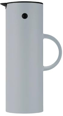 Stelton EM77 Isolierkanne 1 Liter, Kippverschluss & Schraubdeckel, hält Getränke lange warm oder kalt, austauschbare Teile, Designklassiker seit 1977