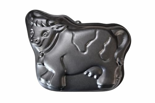 NEUSTANLO Backform Kuh | Metall Kuchenform Tiermotiv | antihaftbeschichtet & robust | hitzebeständig | ideal für Kuchen, Torten & kreative Backideen