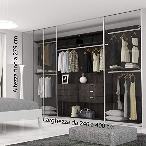 Maßgeschneiderte Kleiderschrank von hoher Qualität, von 2.40 bis 3 m Breite, maximale Höhe 2.79 m