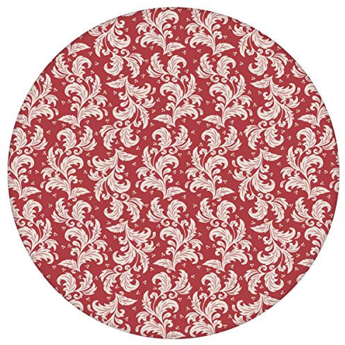 rot Ornamenttapete Nostalgie Ranken Blätter Nostalgietapete, Vliestapete Ornamente, Vintage GMM Vintage Tapete für Wohnzimmer (Muster 20 x 46,5cm)