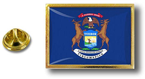 Akachafactory pin flaggenpin flaggen Button pins anstecker Anstecknadel sammler usa Michigan