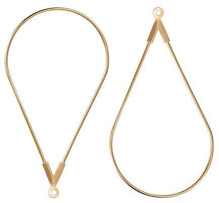 BENECREAT 30 STUCKE Reales Gold uberzogen Teardrop-geformte Sicken-Hoop-Ohrring, der fur DIY, die Entdeckungen findet