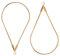 BENECREAT 30 STUCKE Reales Gold uberzogen Teardrop-geformte Sicken-Hoop-Ohrring, der fur DIY, die Entdeckungen findet