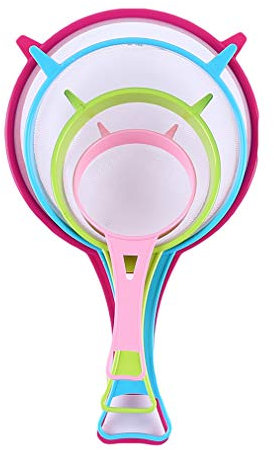 Sevenfly Plastic Solid-Liquid Separator Gadget Kitchen Tools Flour Sieve Sieve Strainer 4Pcs