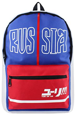 WANHONGYUE Yuri on Ice Anime Bunte Schultasche Backpack Student Rucksack Reiserucksack für Jungen und Mädchen