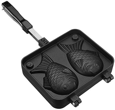 DIYARTS Maison de Cuisson en Forme de Poisson Taiyaki Fabricant Multifonctionnel de Moule à Gaufres Brûlant de Calmar de Bâton Multifonctionnel 2 Moules à Gâteaux