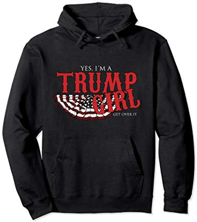 USA Patriotisch Stolzes Trumpfmädchen wählen Amerika Flaggen Pullover Hoodie