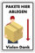 Hier Paket ablegen/abladen Schild 20 x 30 cm Abladestelle Kennzeichnung aus stabiler PVC Hartschaumplatte 3mm mit UV-Schutz von STROBO