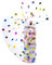 Creativery Tüll Stoff 9m x 15cm Punkte weiß/bunt Regenbogen Rolle transparent zum Basteln von Tüllröcken und Kostümen