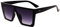 FOURCHEN Quadratische, übergroße Sonnenbrille für Damen und Herren, modisch, flaches Oberteil, großer Rahmen (grey lens)