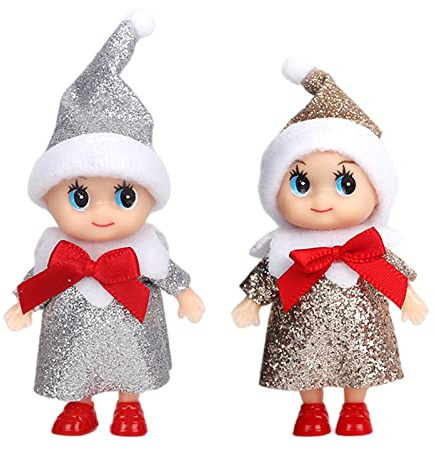 POPOYU Weihnachtselfen Figuren Mini Elfen, Christmas Elf Puppe Weihnachtselfen Weihnachten Kleine Geschenke Puppe Spielzeug für Mädchen Jungen Geschenk,Little Elf Puppe Spielzeug für Jungen Mädchen