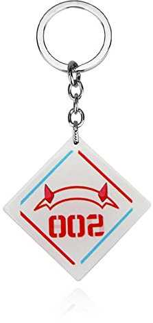 Xinchangda Darling in the Franxx Zero Two 02 Headwear Anime Acryl Schlüsselanhänger Cartoon Halskette Anhänger Tasche Kleidung Zubehör Geschenk für Anime-Fans und Kinder, Schlüsselanhänger 1, 6 cm