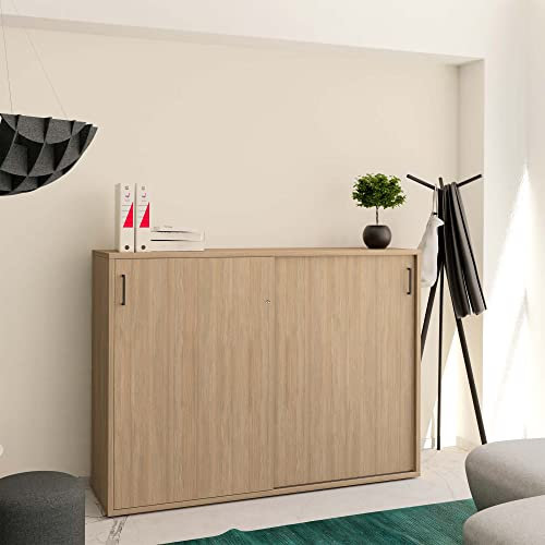 Weber Büro Schiebetürenschrank Sideboard NOVA 3OH 1640 x 1085 mm Bernsteineiche