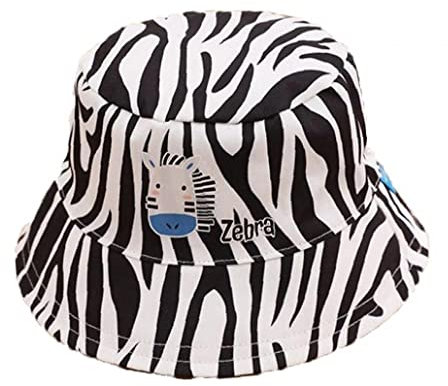 TOSSPER Kinder Eimer Hut Cartoon Zebra Hat Baby Kleinkind Hut Wide Rand Sommer Sunhat Weiche Strand Hüte Für Jungen Mädchen