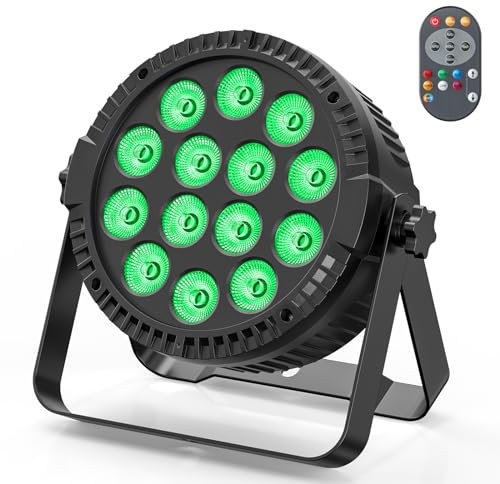84W LED Par Strahler, 14 led par Scheinwerfer Bühnenlicht Partylicht RGBW DMX512 4-in-1 Par Licht Beleuchtung mit Fernbedienung Discolicht für Stage DJ Party Show Bar Halloween Weihnachten